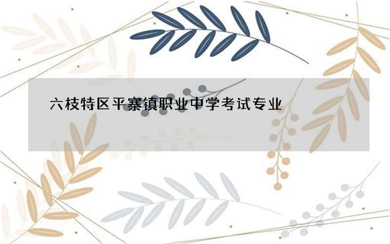 六枝特区平寨镇职业中学考试专业