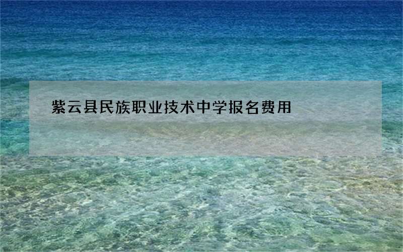 紫云县民族职业技术中学报名费用